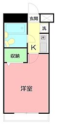 サニークレスト湘南平塚 9階1Kの間取り