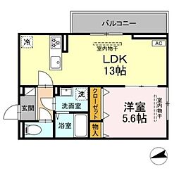 間取図画像 1LDK