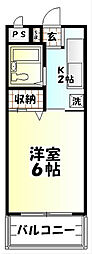 アークス 1Kの間取図画像