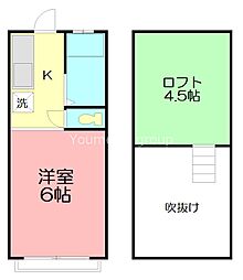ラソネット石田 1Kの間取図画像