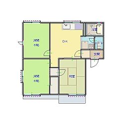 アメージングエステートB 3DKの間取図画像