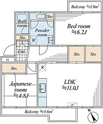 間取図画像 2LDK