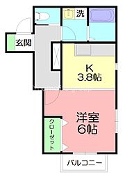 間取図画像 1K