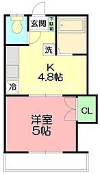 間取図画像 1K