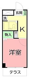 グレース平塚 1Kの間取図画像