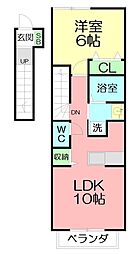 ジュネス広貴 1LDKの間取図画像