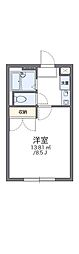 レオパレスO・Z-1 1Kの間取図画像