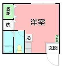 ラプランシュ ワンルームの間取図画像