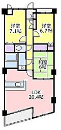 フィールドサン 3LDKの間取図画像