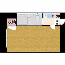 レジデンス平塚 1Kの間取図画像