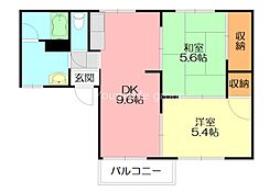ラークハイツ 2DKの間取図画像