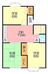 間取図画像 3DK