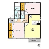 クレールＳＡＧＡ　A棟  ｜ 佐賀県佐賀市諸富町大字為重（賃貸アパート2LDK・2階・55.44㎡） その2