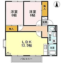 サントゥール溝田　Ｃ棟  ｜ 佐賀県佐賀市鍋島１丁目（賃貸アパート2LDK・2階・60.35㎡） その2