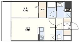 PLUMERIA駅南 5階1LDKの間取り