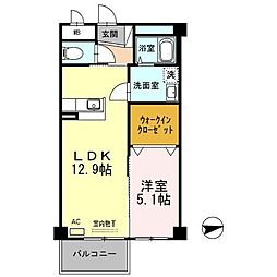 M81 1LDKの間取図画像