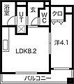 ビュークレスト佐賀駅前2階6.0万円