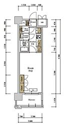 RJRプレシア佐賀 1Kの間取図画像