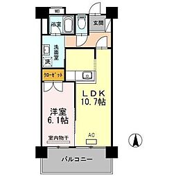 I.T.R 1LDKの間取図画像