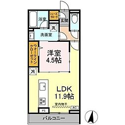 フォーティスMGH 1LDKの間取図画像