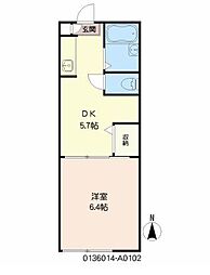 ソネットKOSE 1DKの間取図画像