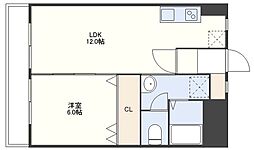 エクセレント北島 1LDKの間取図画像