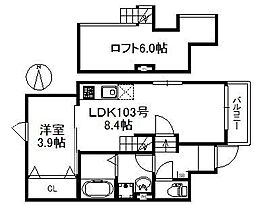 Estrella水ケ江 721 1LDKの間取図画像