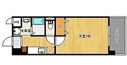 コーキ夢咲 1Kの間取図画像