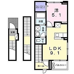 シャルモントゥ3 1LDKの間取図画像