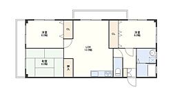 シンシアリー1 3LDKの間取図画像