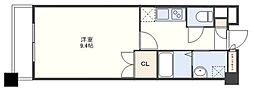 グランドアーク島瀬 1Kの間取図画像