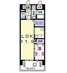 eZest大塔 1LDKの間取図画像