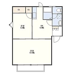 ドミールエイコウ 2DKの間取図画像