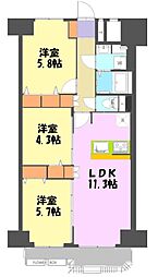 グリーンビレッジ豊玉 3LDKの間取図画像