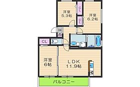 マーレ　ルミノーソII  ｜ 大阪府大阪市阿倍野区北畠3丁目（賃貸アパート3LDK・3階・67.10㎡） その2