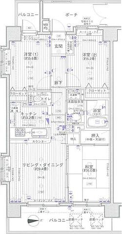 間取り 日神パレステージ竹ノ塚第2 4階/-