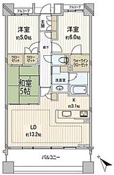 アクエアリバージュ東京 3LDKの間取り