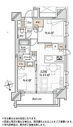 セントラルレジデンス御茶ノ水ヒルトップ 1004 2LDKの間取り