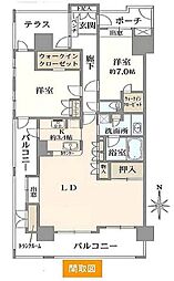 東京ビューマークス 2LDKの間取図画像