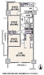 エンゼルハイム鹿浜第6 3LDKの間取図画像