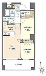 グランリビオザ・レジデンス 2LDKの間取図画像