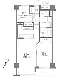 ランドステージ雑司が谷 1SLDKの間取図画像