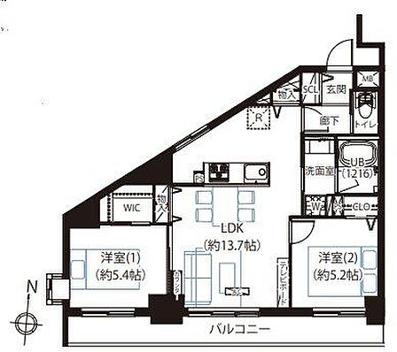◆南西角部屋×約9.6mワイドスパンバルコニーの2LDK◆2026年8月新規フルリノベーション完成