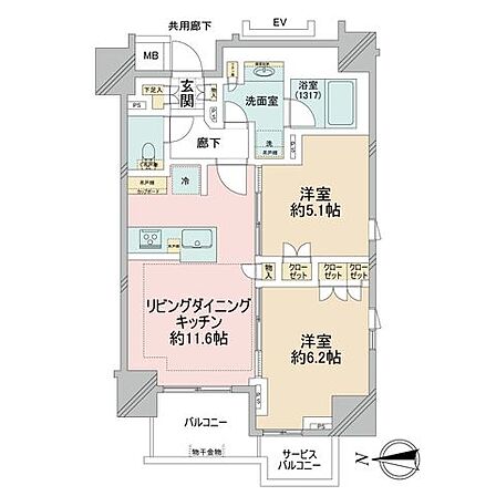 ◆12階部分×南向きにつき陽当たり・通風良好な2LDK