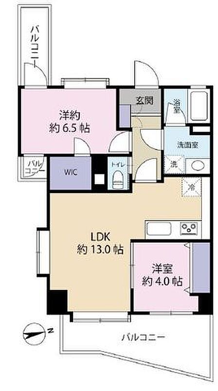 ◆東南角住戸・3面採光で陽当たり・通風良好な2LDK◆WIC・食洗機・浴室乾燥機など設備充実