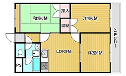ヒューマンスペースハテンコウ 3LDKの間取図画像
