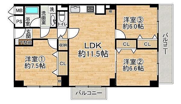 間取りを拡大表示