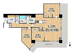 シティゲートタワー千里中央 3LDKの間取図画像