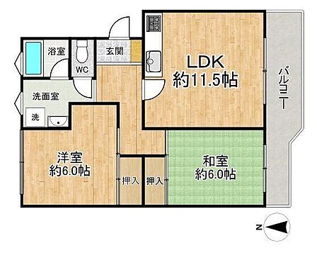 ◆2LDK◆専有面積58.88m2