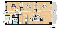千里ロイヤルマンション 2SLDKの間取図画像